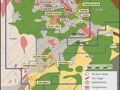 Kainantu Gold Mine Geology Map - K92 Mining