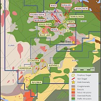 Kainantu Gold Mine Geology Map - K92 Mining